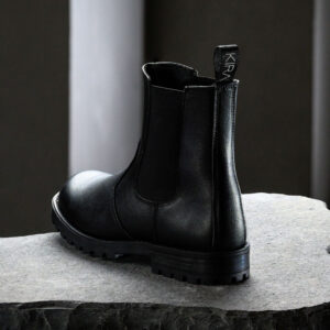 Black Chelsea boots