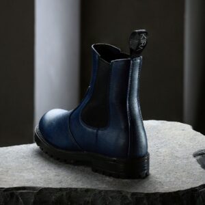 Blue Chelsea boots